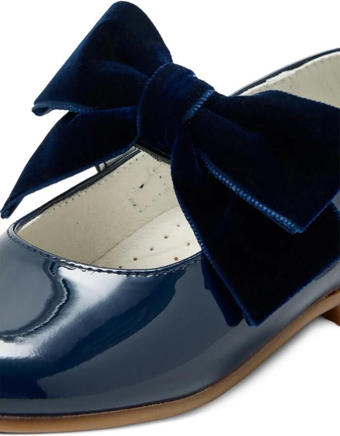 ANDANINES Lakleren ballerina's met strikdetail Blauw - Foto 2