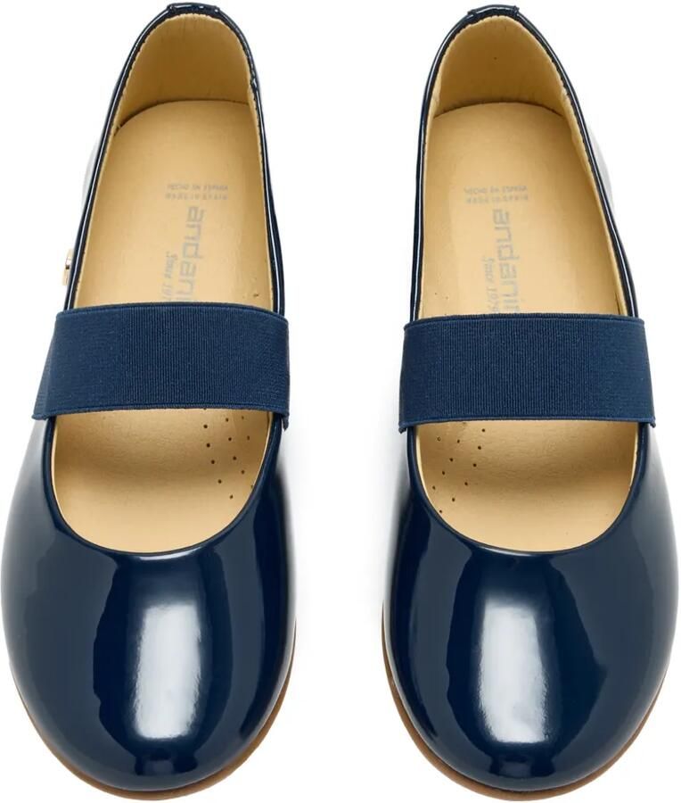 ANDANINES Lakleren ballerina's met strikdetail Blauw - Foto 3