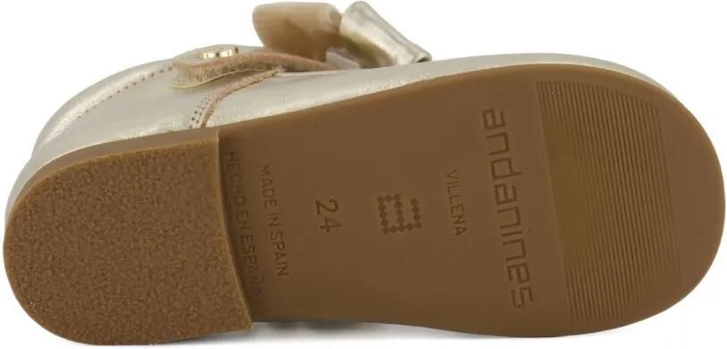 ANDANINES Leren ballerina's Beige - Foto 4