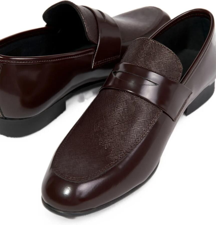 ANDANINES Leren loafers Bruin - Foto 2