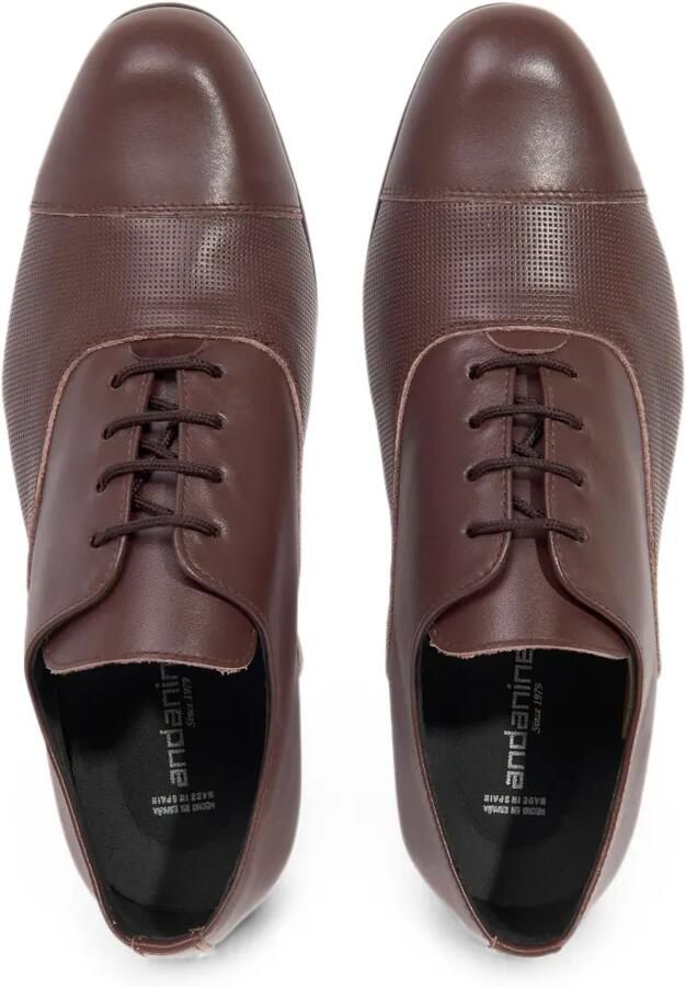 ANDANINES Oxford schoenen met geperforeerd vlak Bruin - Foto 2