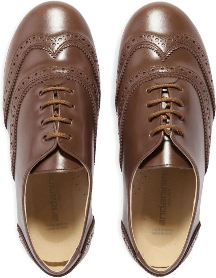 ANDANINES Wingtip loafers met veters Bruin - Foto 2