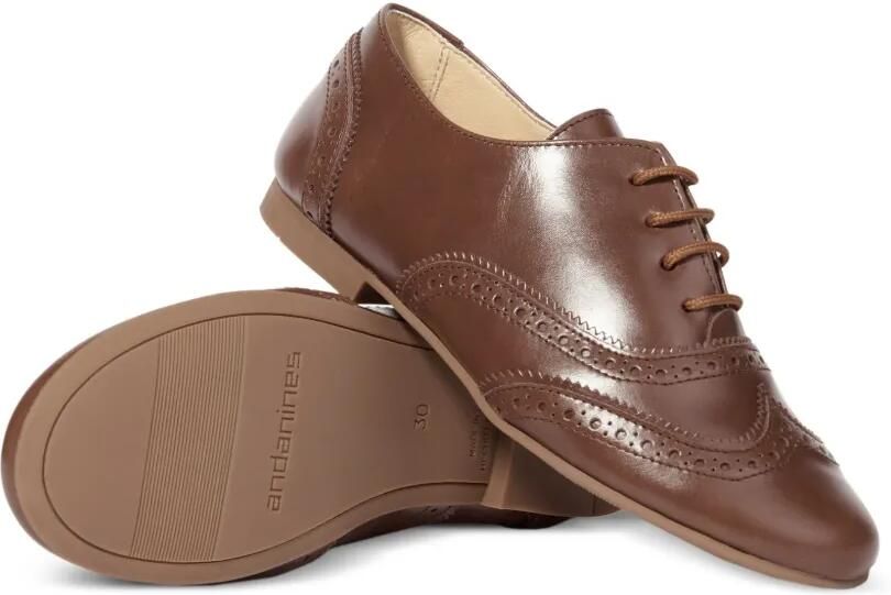 ANDANINES Wingtip loafers met veters Bruin - Foto 4
