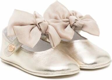 ANDANINES Leren ballerina's Goud