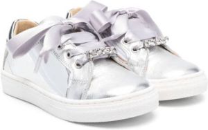 ANDANINES Sneakers verfraaid met kristallen Zilver