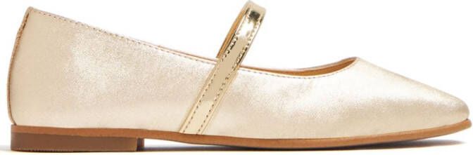 ANDANINES Ballerina's met metallic-effect Goud