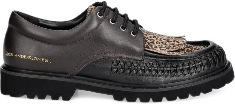 Andersson Bell leopard-print braided lace-up shoes Bruin