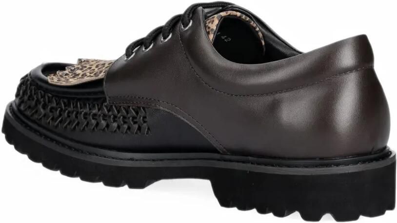 Andersson Bell leopard-print braided lace-up shoes Bruin - Foto 2