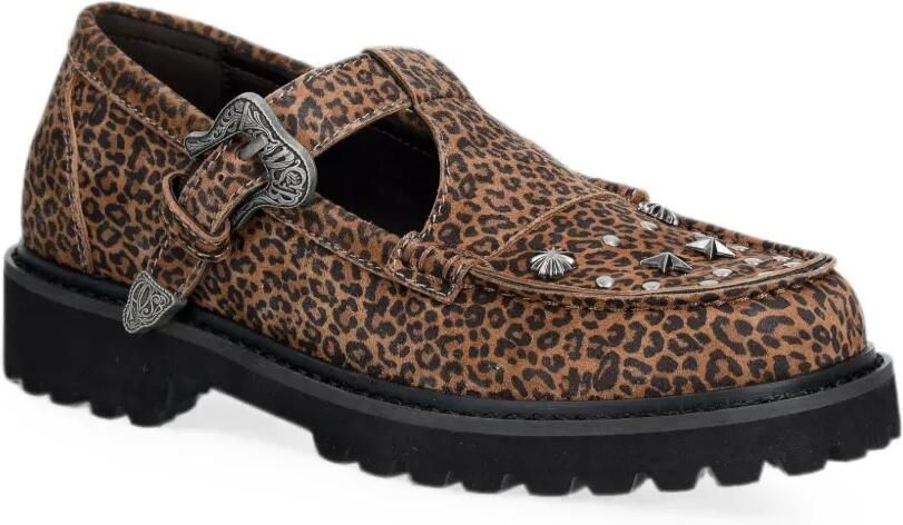 Andersson Bell Loafers met luipaard-print en studs Bruin - Foto 2