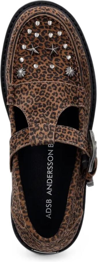 Andersson Bell Loafers met luipaard-print en studs Bruin - Foto 4