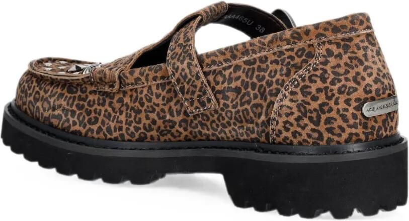 Andersson Bell Loafers met luipaard-print en studs Bruin - Foto 3