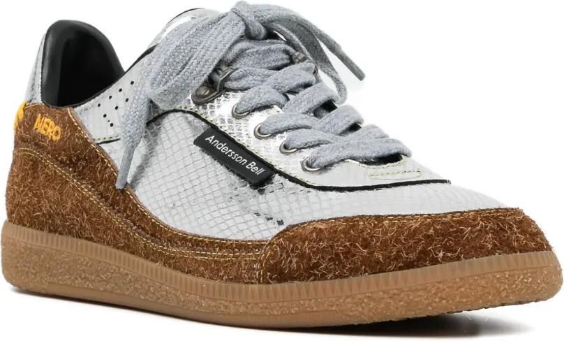 Andersson Bell Sneakers met slangen-effect en vlakken Zilver - Foto 3
