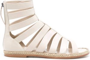 Andrea Bogosian Albatroz gladiator leren sandalen Beige