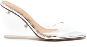 Andrea Bogosian Sandalen met sleehak Zilver