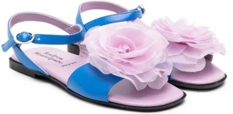 Andrea Montelpare Leren sandalen Paars