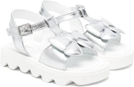 Andrea Montelpare Leren sandalen Zilver