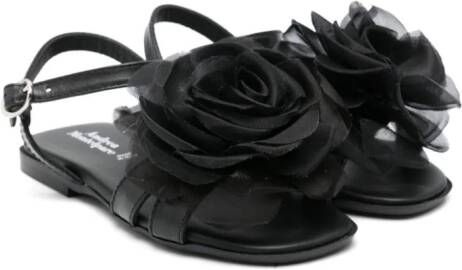 Andrea Montelpare Leren sandalen Zwart