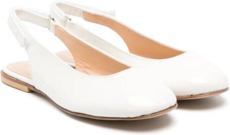 Andrea Montelpare Leren slingback ballerina's Wit