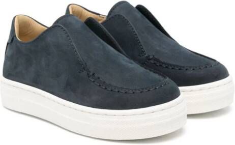 Andrea Montelpare suede slip-on sneakers Blauw