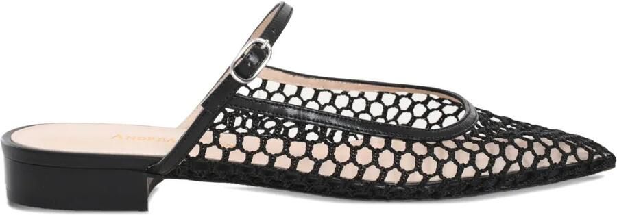 Andrea Wazen 15 mm Net ballerina's Zwart