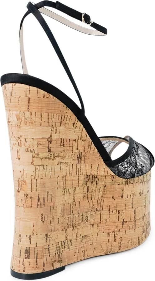 Andrea Wazen 150 mm Bardot sandalen met sleehak Zwart - Foto 4
