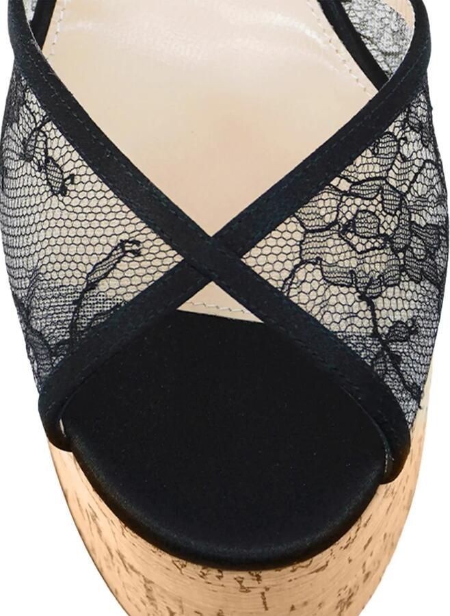 Andrea Wazen 150 mm Bardot sandalen met sleehak Zwart - Foto 3