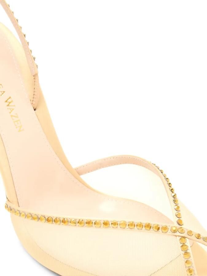 Andrea Wazen Katy mesh sandalen Beige - Foto 3