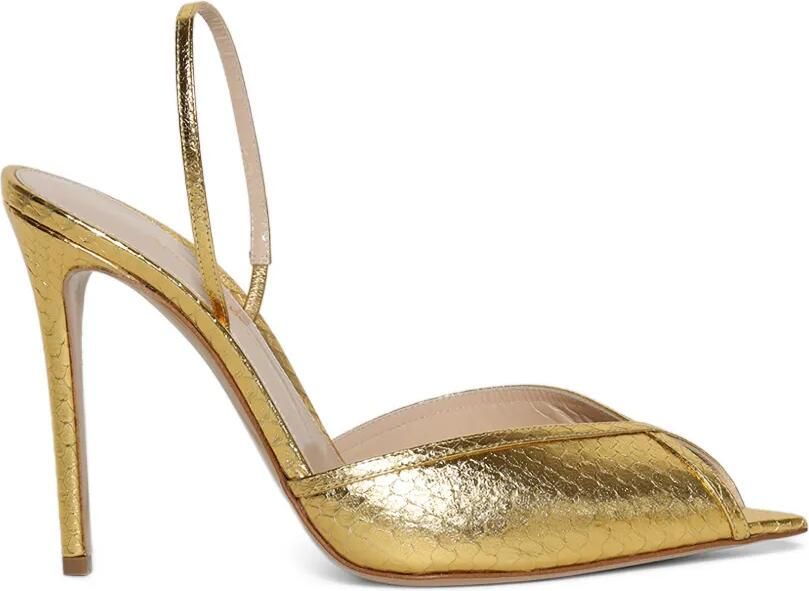 Andrea Wazen Katy slingback sandalen Goud