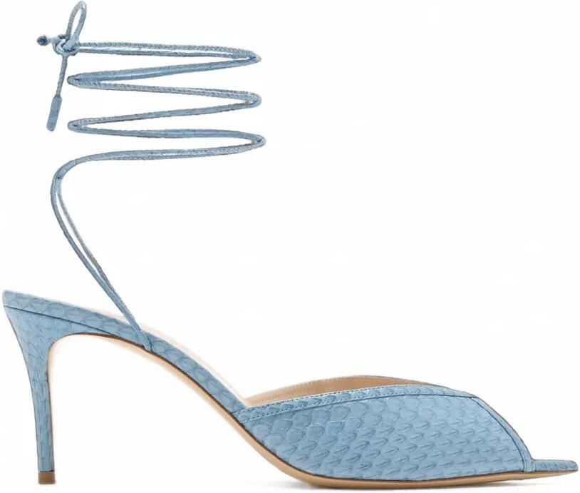 Andrea Wazen Katy Wrap sandalen Blauw