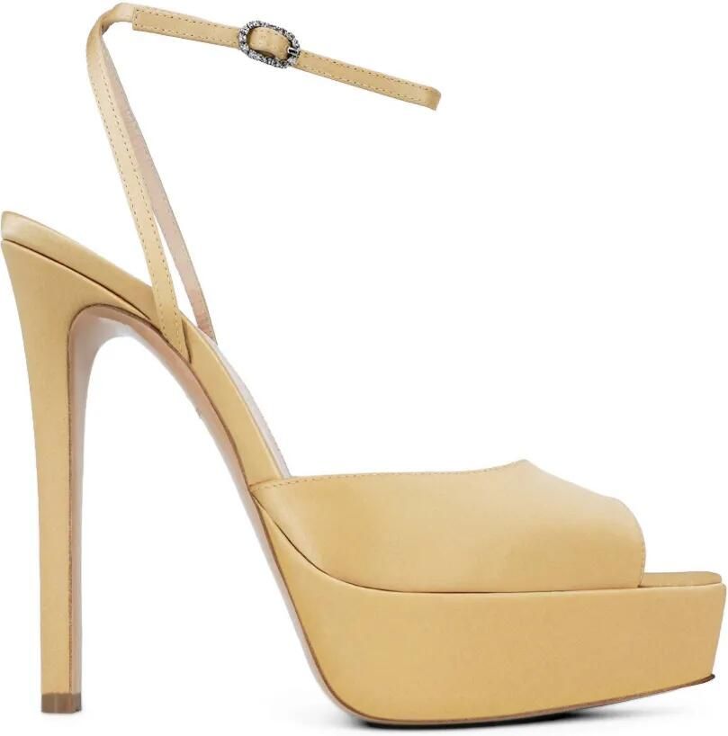 Andrea Wazen Loulou sandalen met plateauzool Goud