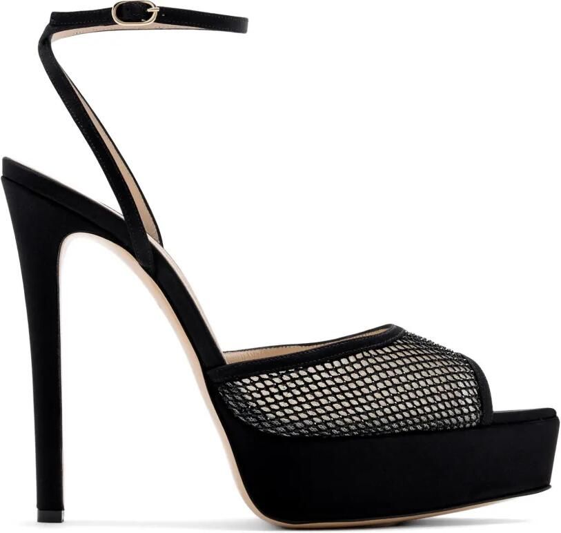 Andrea Wazen Loulou sandalen met plateauzool Zwart
