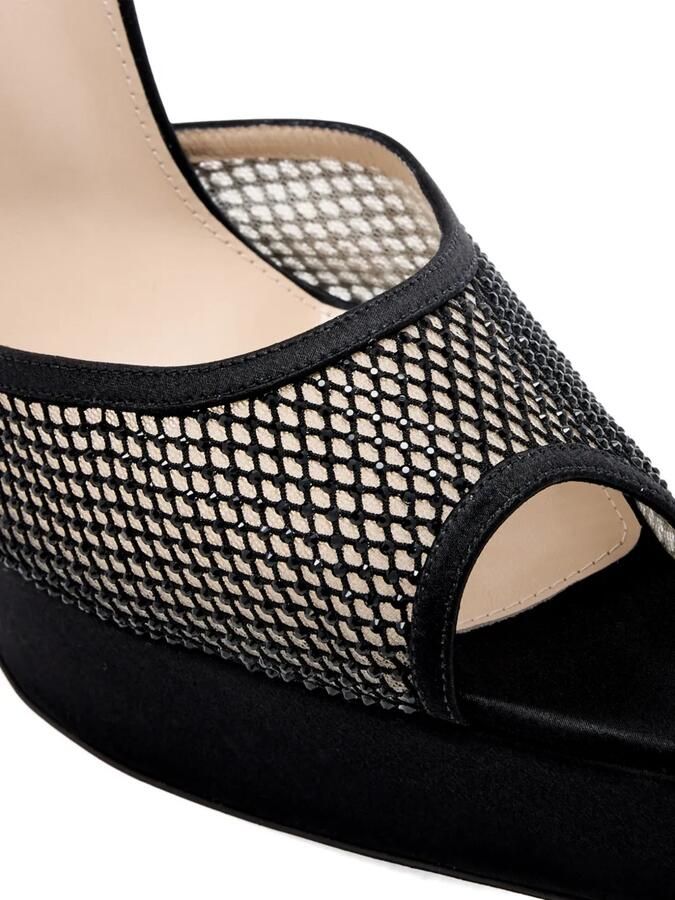 Andrea Wazen Loulou sandalen met plateauzool Zwart - Foto 3
