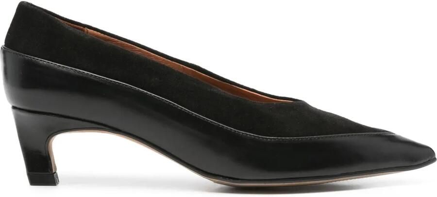 ANGEL ALARCON 40 mm suède-leren pumps met puntige neus Zwart