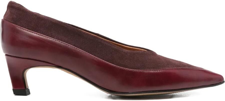ANGEL ALARCON 40 mm suède pumps met puntige neus Rood