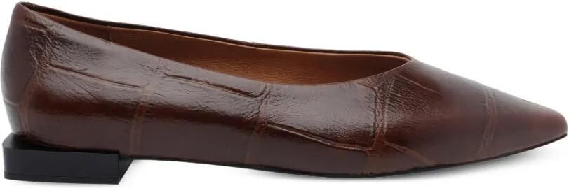 ANGEL ALARCON croc-effect pointed-toe ballet flats Bruin