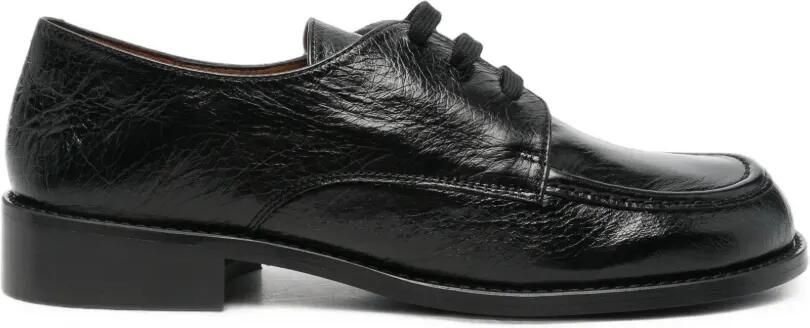 ANGEL ALARCON Derby veterschoenen met gekreukt effect Zwart