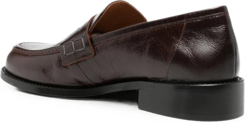 ANGEL ALARCON Leren loafers Bruin - Foto 2