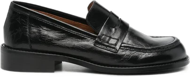 ANGEL ALARCON Leren loafers Zwart