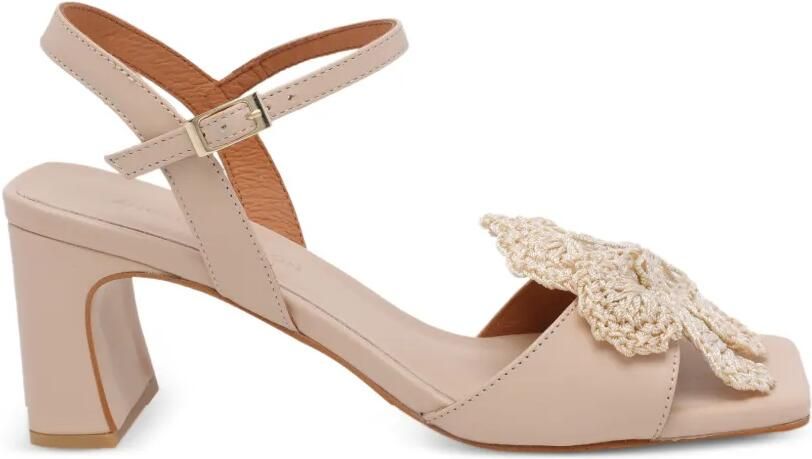 ANGEL ALARCON Leren sandalen Beige