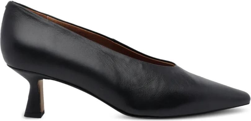 ANGEL ALARCON pointed-toe leather pumps Zwart - Foto 4