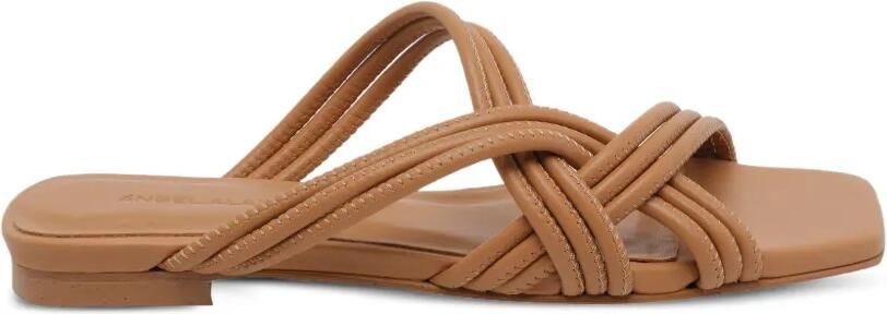 ANGEL ALARCON Sandalen met gekruiste bandjes Beige