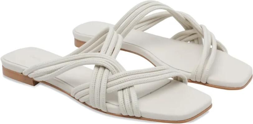 ANGEL ALARCON Sandalen met vierkante neus en bandje Beige - Foto 3