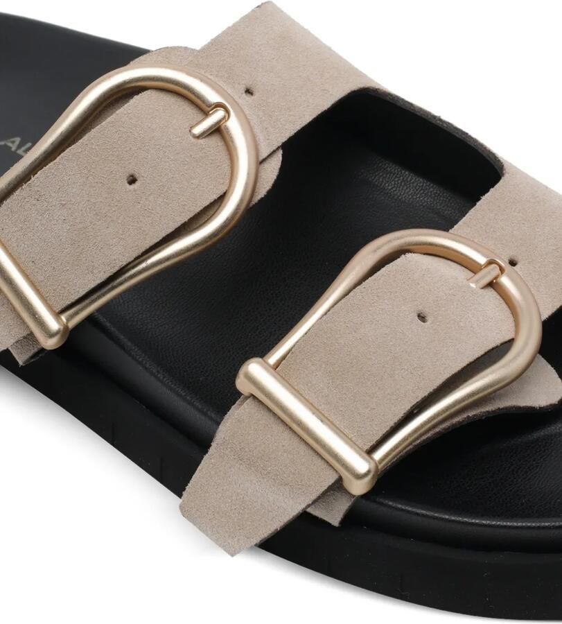 ANGEL ALARCON Suède sandalen met gespsluiting Beige - Foto 2