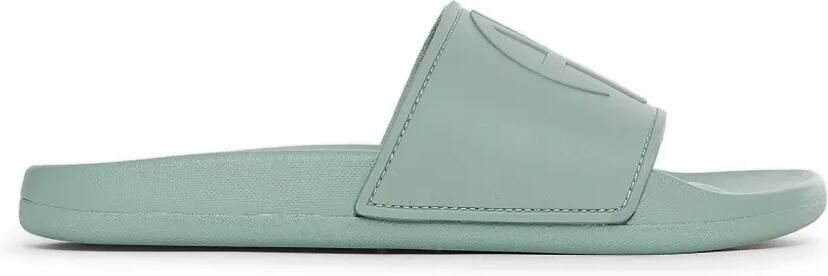 ANINE BING Isla slippers met logo reliëf Groen