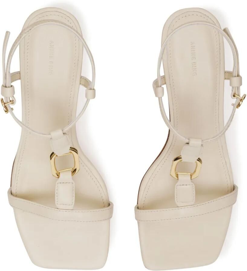 ANINE BING Kiera 50 mm sandalen met vierkante neus Beige - Foto 2