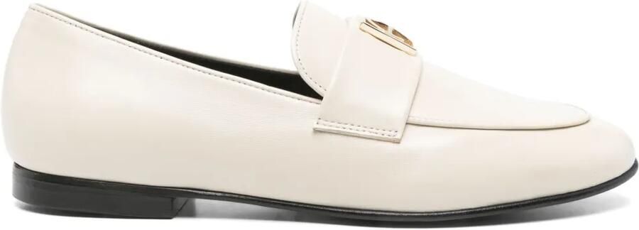 ANINE BING Loafers met logoplakkaat Beige