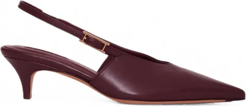 ANINE BING Nelly slingback pumps met gesp Rood