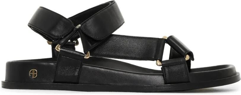 ANINE BING Sandalen met klittenband Zwart