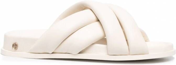 ANINE BING Lizzie sandalen met gekruiste bandjes Beige