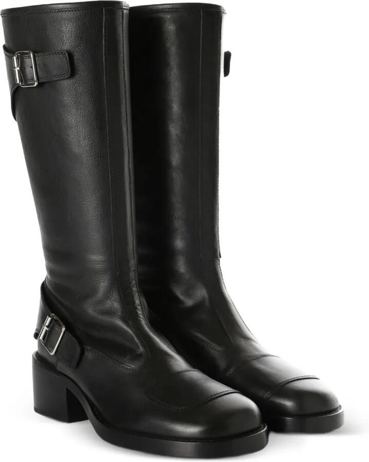 Ann Demeulemeester Balo knielaarzen met gesp-detail Zwart
